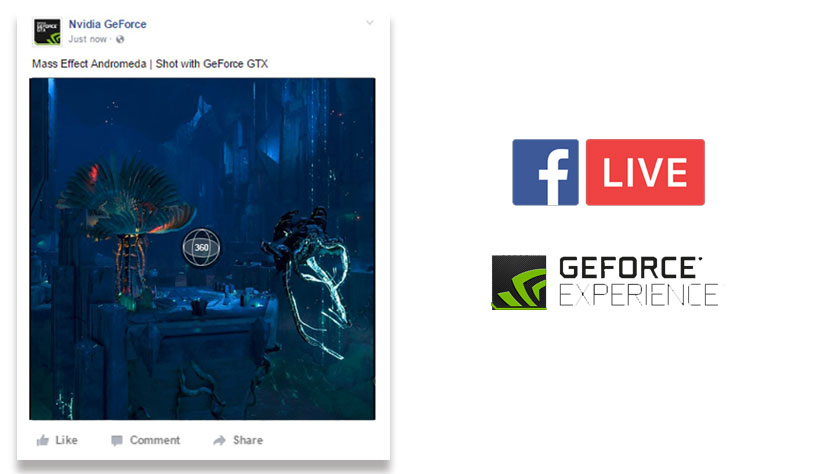 Streaming de contenidos de Realidad Virtual en Facebook Live para usuarios de Nvidia